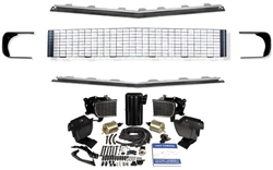 1968 Camaro Rally Sport Grille Kit in Black, Original Factory Style Vacuum Operation