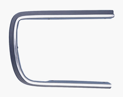 1967 - 1968 Camaro Rally Sport Headlight Door Chrome Molding, RH