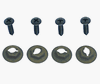 1969 Camaro Rally Sport Headlight Door Hardware Set, Outer, 4 Screws and 4 Pal Nuts