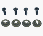 1969 Camaro Rally Sport Headlight Door Hardware Set, Outer, 4 Screws and 4 Pal Nuts