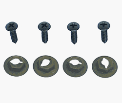 1969 Camaro Rally Sport Headlight Door Hardware Set, Outer, 4 Screws and 4 Pal Nuts