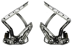 1967 1968 1969 Camaro Hood Hinges Set, Show Quality Chrome Plated, Pair LH and RH