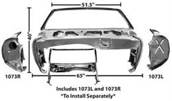 1969 Cowl Windshield Frame Assembly, Convertible