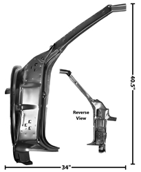 1967 Camaro Door Frame and A-Pillar Assembly, Inner LH