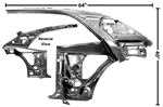1967 - 1969 Camaro Quarter Panel and Door Frame Inner Assembly, Left Hand