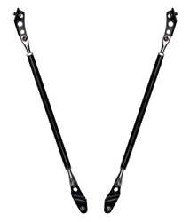 1967 - 1969 Camaro Fender Braces (DSE), Stainless Steel, Satin Black Powder Coated, Pair