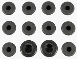 1969 Camaro Rubber Body Plugs Set for Floor, Trunk, and Wheel House, 12 Pieces
