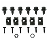 1967 - 1969 Camaro Front Spoiler Hardware Set, Bolts and J Clips