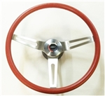1967 - 1989 Camaro RED Comfort Grip Steering Wheel Kit, 14 Inch Diameter