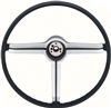 1968 Camaro Steering Wheel, Satin Chrome 3-Spoke Shroud, 9747536