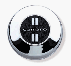 1967 Camaro Horn Cap with Emblem, Standard, Polished Chrome, 3905583