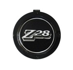 1970 - 1981 Camaro 4-Bar Steering Wheel Horn Cap Button Emblem Only, Z28 Black and Silver, 459033