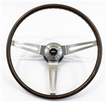 1969 Camaro Steering Wheel Assembly, Walnut Woodgrain, Original GM Used