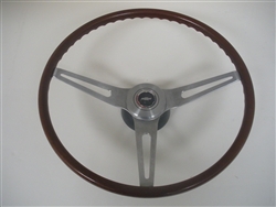 1969 Camaro Steering Wheel Assembly, Rosewood Woodgrain, Original GM Used
