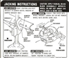 1968 Camaro Trunk Jacking Instructions Decal, Coupe with Regular Spare Tire, 3949516