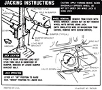 1968 Camaro SS Coupe Trunk Jacking Instructions Information Decal, 3947628
