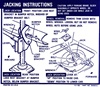 1969 Instruction Information Decal, Trunk Jacking, Convertible 3949513