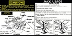 1974 Instruction Information Decal, Trunk Jack, Space Saver 341039