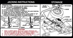 1973 Camaro Instruction Information Decal, Trunk Jack, Regular | Camaro Central