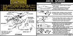 1978 - 1979 Camaro Instruction Information Decal, Trunk Jack, Regular Spare 459158