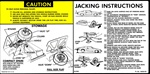 1981 Camaro Trunk Jacking Instruction Decal, 14032195