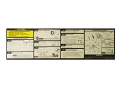 1991 - 1992 Camaro Trunk Jacking Instruction Information Decal, 14098162