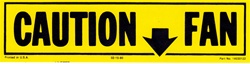 1981 - 1982 Camaro Caution Fan Decal, Yellow and Black, 14030122