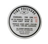 1967 Camaro Super Sport Tire Pressure Decal, Build Date Before 11-16-66, 3909997 | Camaro Central