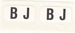 1970 Camaro Front Shock Identification Decals, BJ Code, Pair