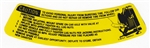 Camaro Trunk Space Saver Spare Tire Instruction Caution Information Decal, L-98