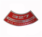 1967 - 1969 Camaro 327 Turbo Fire 275 Horsepower Air Cleaner Breather Decal, 3903390