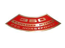 Air Cleaner Decal, 350 Turbo-Fire 295 Horsepower