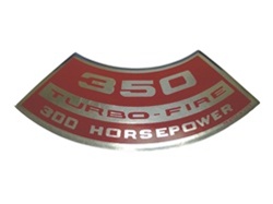 Air Cleaner Breather Decal, 350 Turbo-Fire 300 Horsepower