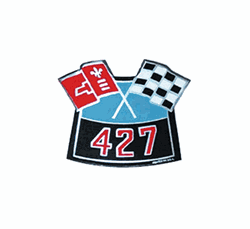 Camaro 427 Crossed Flags Air Cleaner Breather Decal