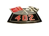 402 Crossed Flags Air Cleaner Breather Decal