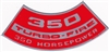 350 Turbo-Fire 350 Horsepower Air Cleaner Breather Decal