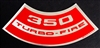 350 Turbo-Fire Air Cleaner Decal