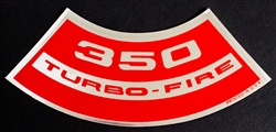 Air Cleaner Decal, 350 Turbo-Fire