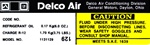 1978 Camaro Air Conditioning Delco Compressor Decal, 1131129