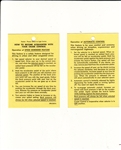 Camaro Cruise Control Instruction Card Hanger Tag, Yellow