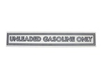 5 Inch Unleaded Gasoline Only Decal, Black AND White