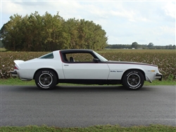 1976 - 1977 Camaro Rally Sport Fenders and Rear Spoiler Decals Set, 3 Pieces WHITE