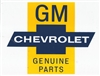 GM CHEVROLET GENUINE PARTS DECAL, 9" x 7"