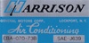 1973 Camaro Air Conditioning Evaporator Box, Harrison Decal