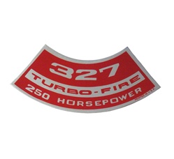 Air Cleaner Decal, 327 Turbo-Fire 250 HP