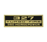 Valve Cover Decal, 327 Turbo-Fire 350 Horsepower