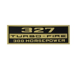 ***Discontinued*** Valve Cover Decal, 327 Turbo-Fire 300 HP