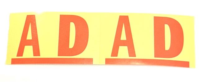 1969 Disc Brake Backing Plate Decal Set, 396-427, AD Code, Pair