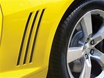 2010 - 2015 Camaro Quarter Panel Louver Insert Decals Set, Choose Color