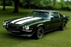 1970 - 1972 Camaro Z28 Stencil Stripe with Rally Sport and Tall Rear Spoiler, Straight Rear